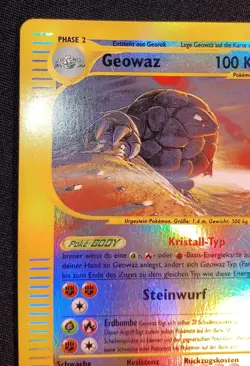 2003 Pokemon Crystal Golem 148/144 Skyridge Reverse Holo WOTC German VERY RARE - Image 3