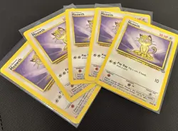 5 x 1999 MEOWTH JUNGLE Pokemon Cards - BULK BUY - Pack Fresh - ‘ZAFF-87’ - Image 1