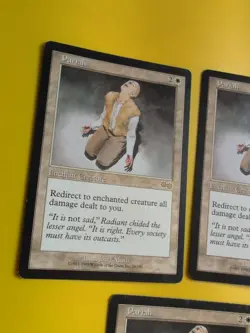 Pariah x3 Rare Enchant Creature MTG 3 Card. Urza's Saga. Old Vintage - Image 3