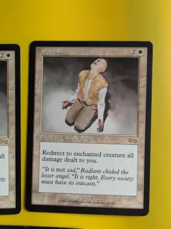 Pariah x3 Rare Enchant Creature MTG 3 Card. Urza's Saga. Old Vintage - Image 5