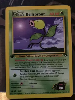 Pokemon TCG Erika's Bellsprout Gym Challenge 38 Regular 1st Edition Uncommon - Image 3