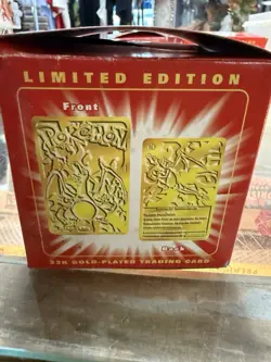 23K Gold Plated CHARIZARD Trading Card 1999 Burger King Pokemon Ball NEW SEALED - Image 5