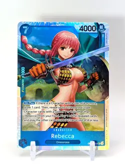 Rebecca OP10-058 SR ONE PIECE Tcg Card Game NM/M+ Blue English Near Mint/Mint+ - Image 1