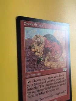 Sneak Attack. Rare Enchantment MTG Card. Urza's Saga. Old Vintage - Image 5
