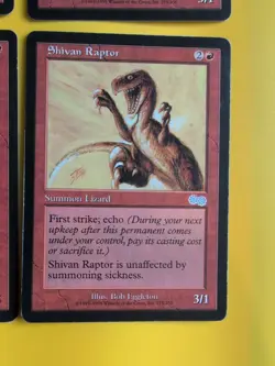 Shivan Hellkite x2 & Shivan Raptor x2 MTG 4 Card. Urza's Saga. Old Vintage - Image 2