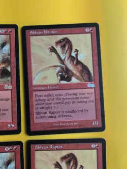 Shivan Hellkite x2 & Shivan Raptor x2 MTG 4 Card. Urza's Saga. Old Vintage - Image 5