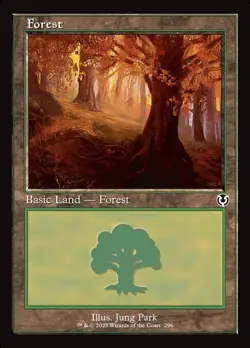[MTG] Forest (Foil) (Retro Frame) (296) (INR) NM - Image 1