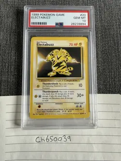 1999 POKEMON GAME ELECTABUZZ PSA 10 - Image 1