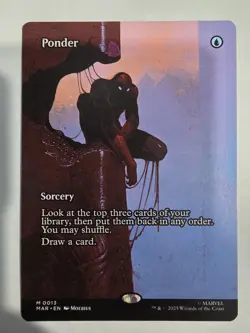 Ponder Borderless Regular 0013 Marvel Spider-Man Magic The Gathering - Image 2