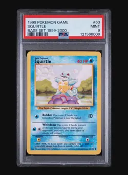 SQUIRTLE & WARTORTLE - BASE SET 1999-2000 POKEMON CARDS - FRESH SLABS PSA 9 MINT - Image 2