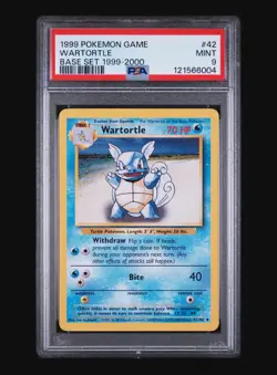 SQUIRTLE & WARTORTLE - BASE SET 1999-2000 POKEMON CARDS - FRESH SLABS PSA 9 MINT - Image 5