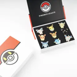 Pokemon Eeveelution Sylveon Enamel Lapel Pin - Cute Anime Eevee Evolutions Set - Image 3