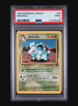 NIDORINA 40/64 - JUNGLE 1999 POKEMON CARD - FRESH SLAB - POP 133 - PSA 9 MINT - Image 2