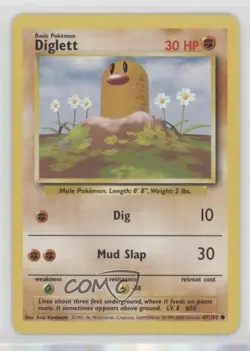 Diglett 1999-2000 Printing Pokemon Base Set #47 1999 - Image 1