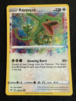 Pokemon Rayquaza Amazing Rare 138/185 from Vivid Voltage in LP+/NM- condition! - Image 1