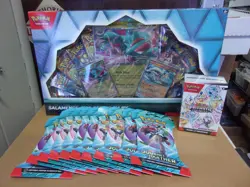 POKEMON SALAMENCE & RESHIRAM EX BOX + PRISMATIC BUNDLE + (10) JOURNEY SLEEVED - Image 1