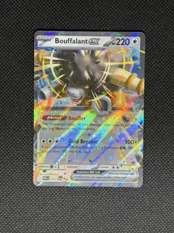 Pokemon TCG BOUFFALANT EX 077/086 Double Rare SV White Flare - Image 1
