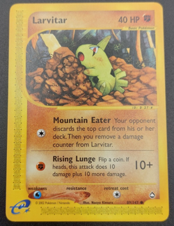 Pokemon Card Larvitar 89/147 common Aquapolis LP - Image 1