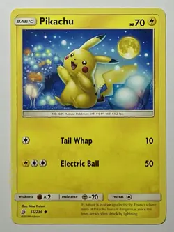 Pikachu 56/236 (LP) Common Sun & Moon: Unified Minds 2019 Pokemon Card - Image 1