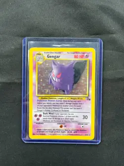 Gengar 5/62 Fossil 1999 Holo Pokemon TCG Card MP - Image 1