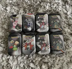 Pokemon TCG Black Bolt & White Flare Unova Mini Tins X8 New/Sealed - Image 1