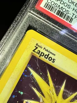 ZAPDOS 15/62 COSMOS THUNDERSTORM HOLO FOSSIL POKEMON CARD PSA 8 NM-MINT SWIRL🌀 - Image 2