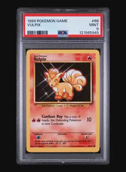 VULPIX 68/102 - BASE SET 1999 POKEMON CARD - FRESH SLAB - PSA 9 MINT - Image 2