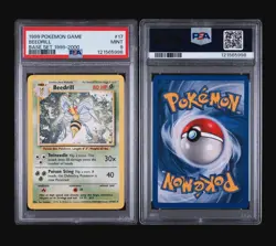 BEEDRILL 17/102 - BASE SET 1999-2000 POKEMON CARD - FRESH SLAB POP 57 PSA 9 MINT - Image 4