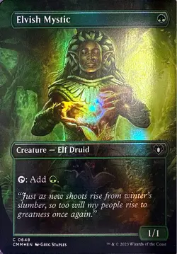 Elvish Mystic (Borderless) Foil C Commander Masters 648 NM - Image 1