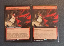 MTG 2 x Curse of Hospitality - Extended Art - VOW - Near Mint+ Condition - Image 1