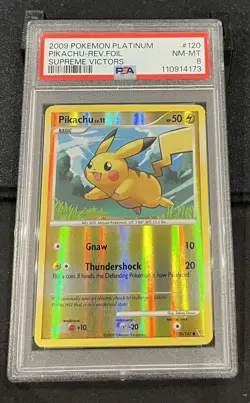 Pokemon Pikachu 120/147 Reverse Holo Supreme Victors LOW POP - PSA 8 NM-MT - Image 1