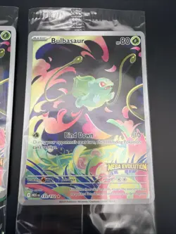 Two- Pokemon TCG "Bulbasaur 133/132" Mega Evolution Stamped Promo SEALED English - Image 3