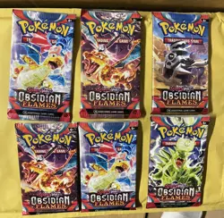 Pokemon Obsidian Flames Sealed Booster Packs (X5) - New & Sealed - Image 1