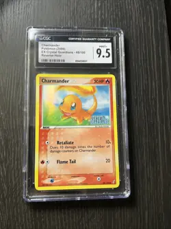 Pokemon EX Crystal Guardians Charmander Reverse Holo #48/100 Cgc 9.5 Mint+ - Image 1