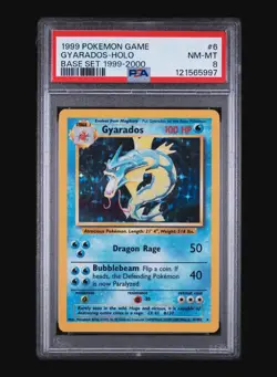GYARADOS - POKEMON 1999 / 2000 BASE SET - FRESH SLAB PSA 8 NM- MINT - POP 91 - Image 2