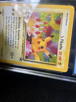 CGC 7 - Birthday Pikachu Holo - WOTC 1999-2000 Black Star Promo 24/53 - Pokemon - Image 3
