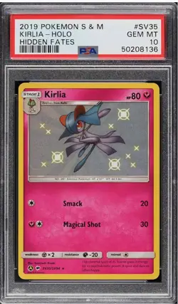 2019 Pokemon Sun & Moon Hidden Fates Shiny Kirlia #SV35 PSA 10 GEM MINT - Image 1