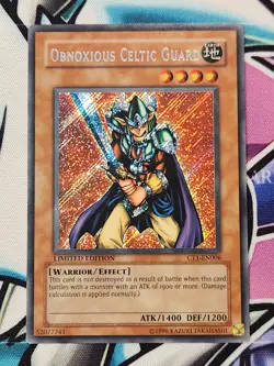 Obnoxious Celtic Gaurd CT1-EN006 Secret Rare Limited Edition YUGIOH - Image 1