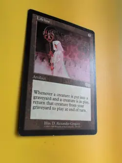Lifeline. Rare Artifact MTG Card. Urza's Saga. Old Vintage - Image 4