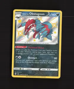 Galarian Obstagoon SV080/SV122 Shining Fates Shiny Holo Rare Pokemon Card NM - Image 1