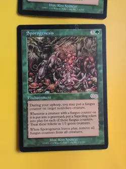 Sporogenesis x2 Rare enchantment MTG 2 Card. Urza's Saga. Old Vintage - Image 2