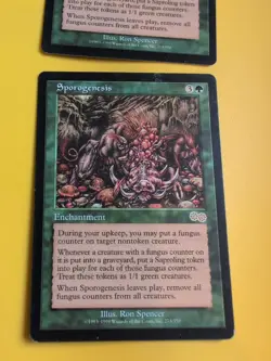 Sporogenesis x2 Rare enchantment MTG 2 Card. Urza's Saga. Old Vintage - Image 3