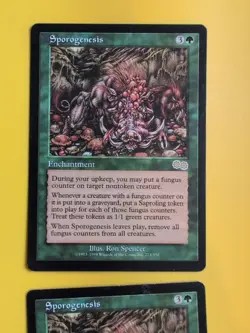 Sporogenesis x2 Rare enchantment MTG 2 Card. Urza's Saga. Old Vintage - Image 4