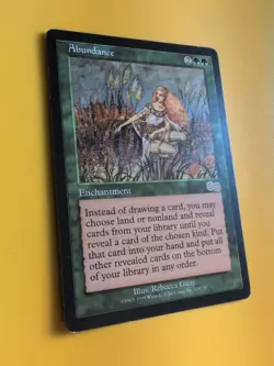 Abundance. Rare Enchantment MTG Card. Urza's Saga. Old Vintage - Image 3