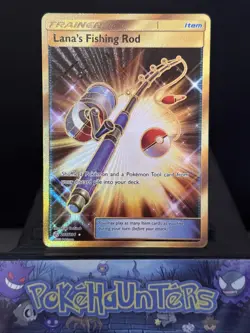 Pokemon Card Lana's Fishing Rod 266/236 Gold Rare Cosmic Eclipse NM - Image 1