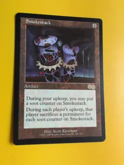 Smokestack. Rare Artifact MTG Card. Urza's Saga. Old Vintage - Image 4