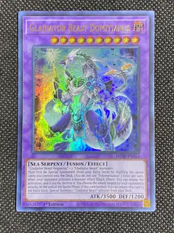 YuGiOh! - Gladiator Beast Domitianus MP20-EN165 Ultra Rare 1st Edition Near Mint - Image 1