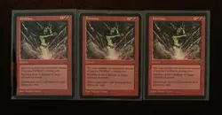 (3) Magic: The Gathering Fireblast Visions 1996 VINTAGE MTG LP/MP - Image 1