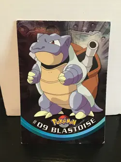 #09 Blastoise Holo Pokemon 1999 Topps TV Animation Edition - Image 1