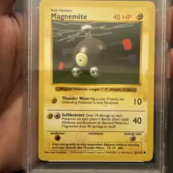 Pokemon 1ST EDITION SHADOWLESS Magnemite #53/102 - 1999 Base Set - PSA 9 MINT! - Image 2